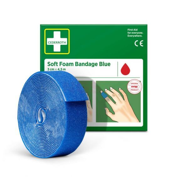 Cederroth Soft Foam HACCP 3 cm x 4,5 meter blauw