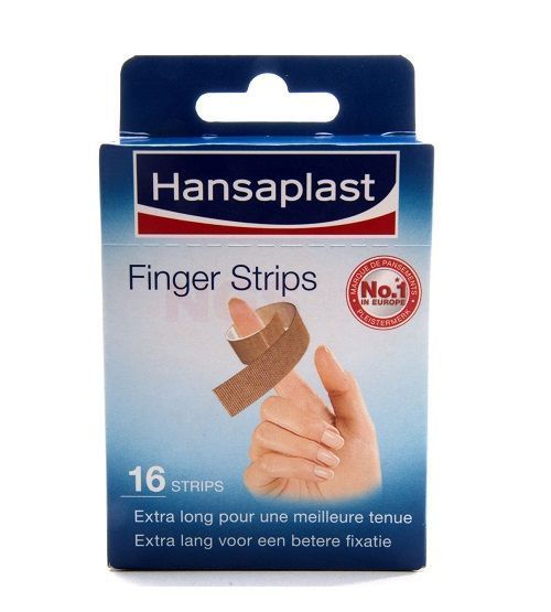 Hansaplast elastische vingerstrips 19 mm x 120 mm à 16 stuks