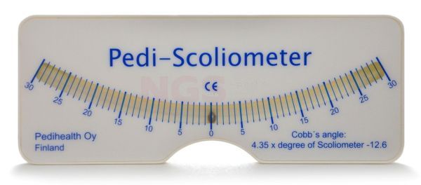 Pedi-Scoliometer om de assymetrie van de rug te meten