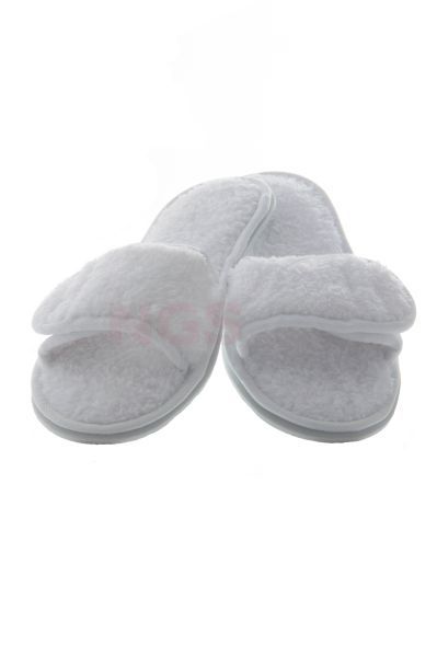 Wellness slipper pluche met klittenbandsluiting